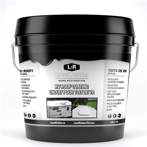 liquid rubber rv roof coating|Liquid Rubber RV Roof Coating, Brilliant White, 5 Gal.